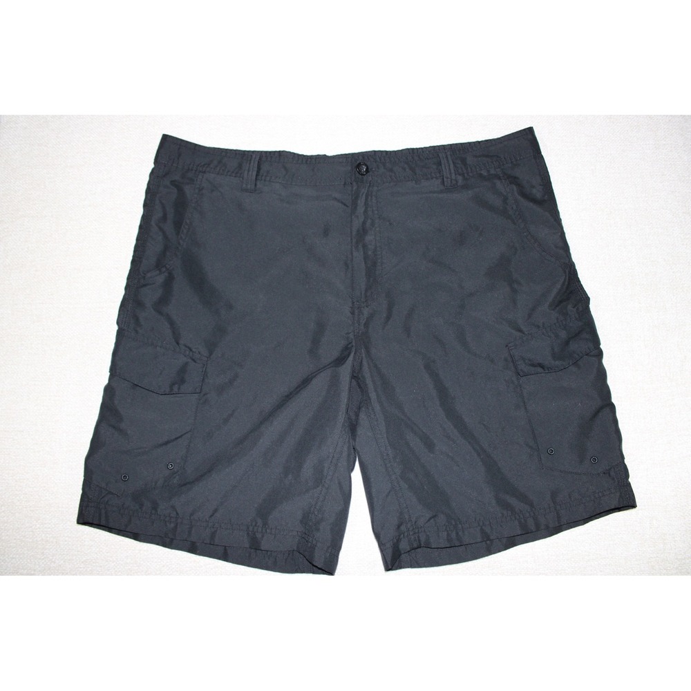 Magellan Outdoors Water Repellent Cargo Shorts Mens 40 Black MC0080